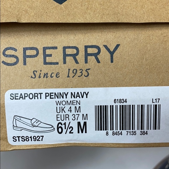 Sperry Seaport patent leather penny loafer navy - Picture 7 of 7